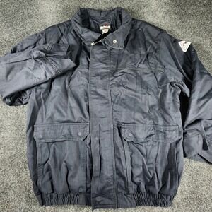 Bulwark FR Bomber Jacket Men XL Navy Blue Flame Resistant Excel ComforTouch